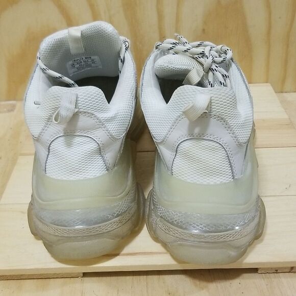 BALENCIAGA Triple S 'Clear Sole' Chunky Sneakers Mens Size: 10 - Picture 4 of 9